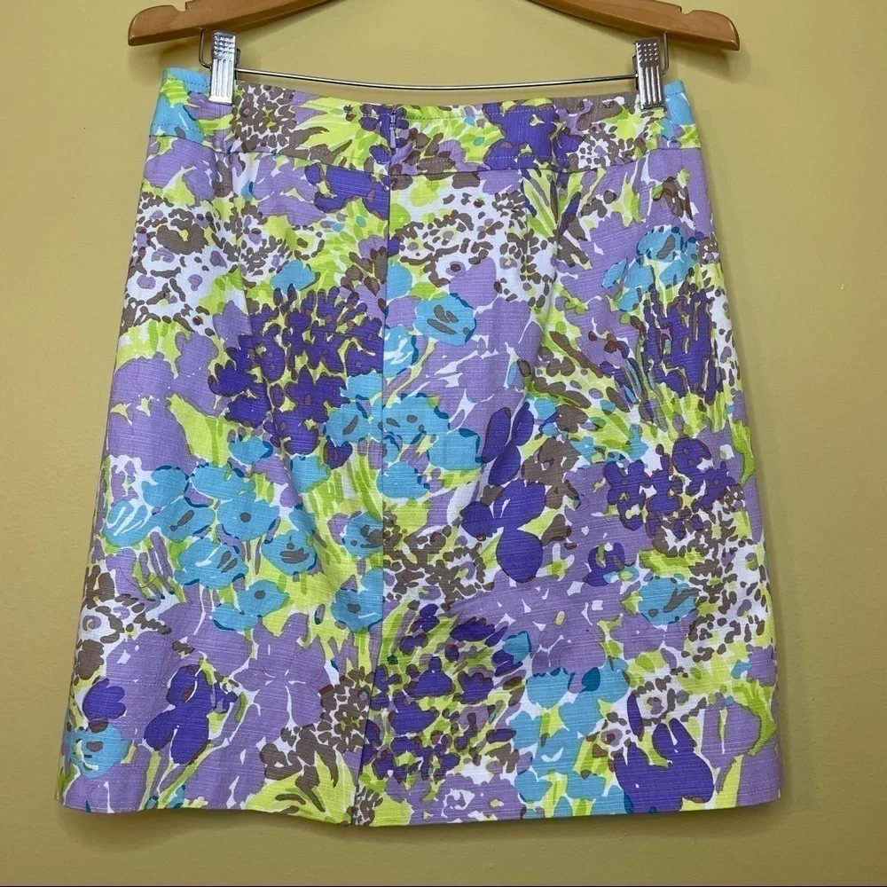 Talbots Pastel Floral Print Skirt Career Wear Office - Picture 3 of 8